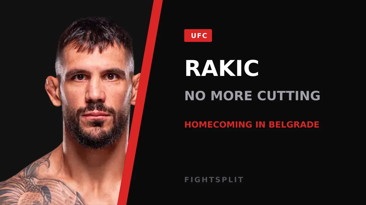 Aleksandar Rakic in the Octagon during a UFC fight
