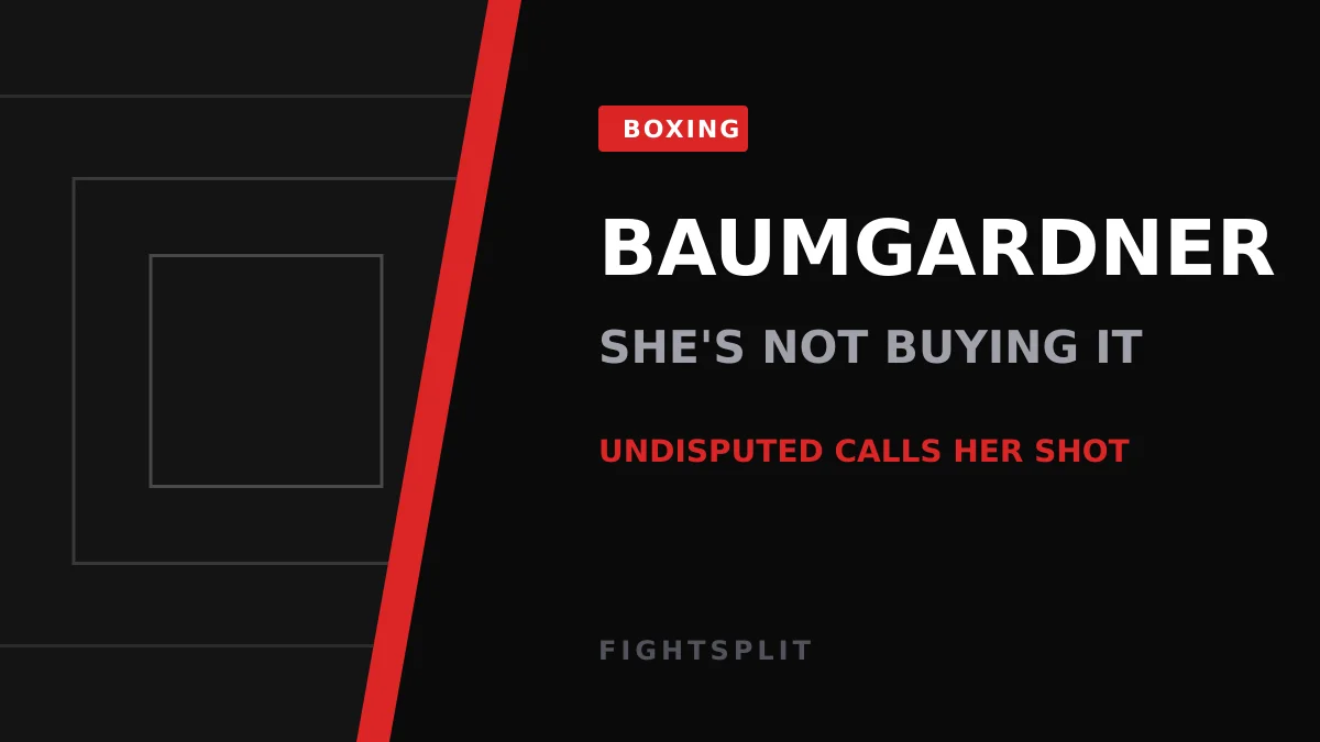Alycia Baumgardner walks to the ring holding her super featherweight championship belts