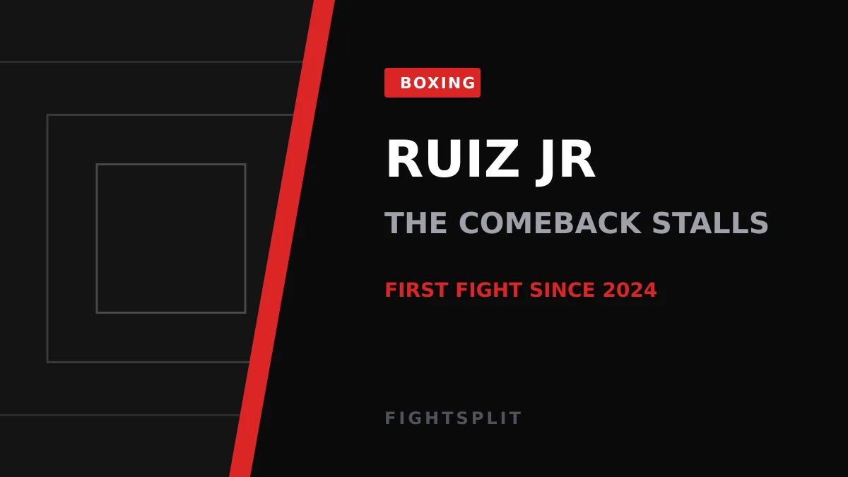 Andy Ruiz Jr in the ring during a heavyweight boxing bout