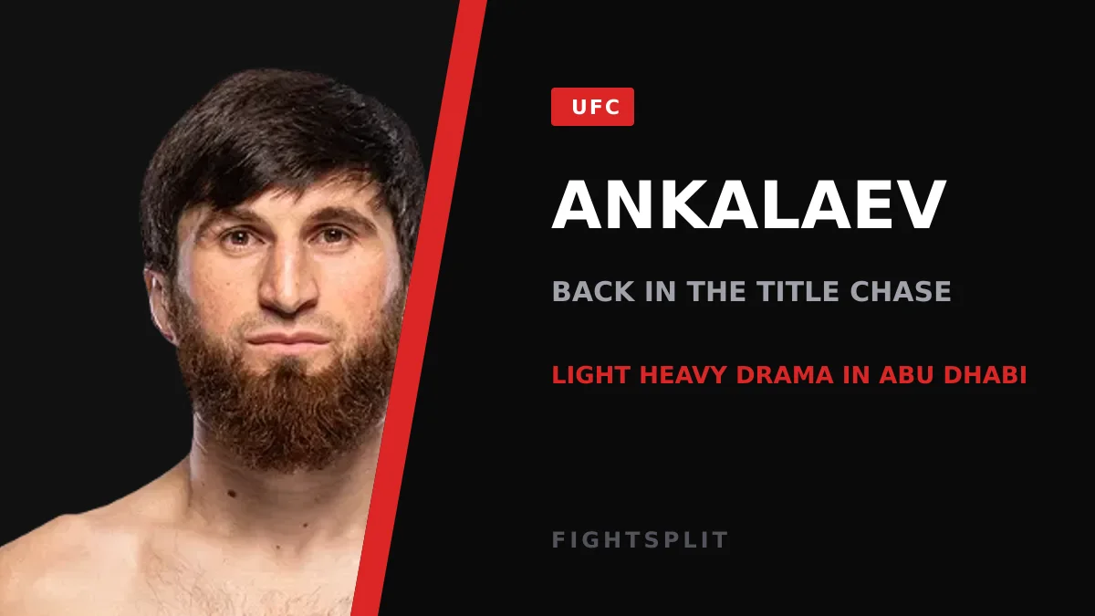Magomed Ankalaev throwing a strike inside the Octagon