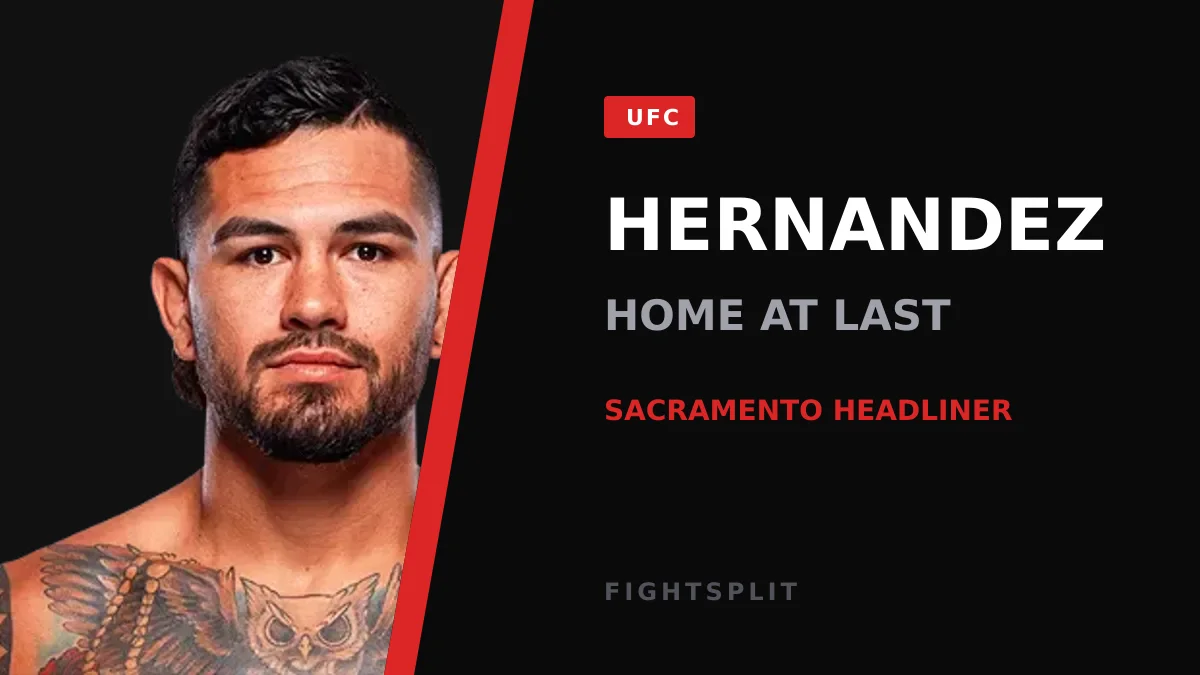 Anthony Hernandez celebrating inside the UFC Octagon