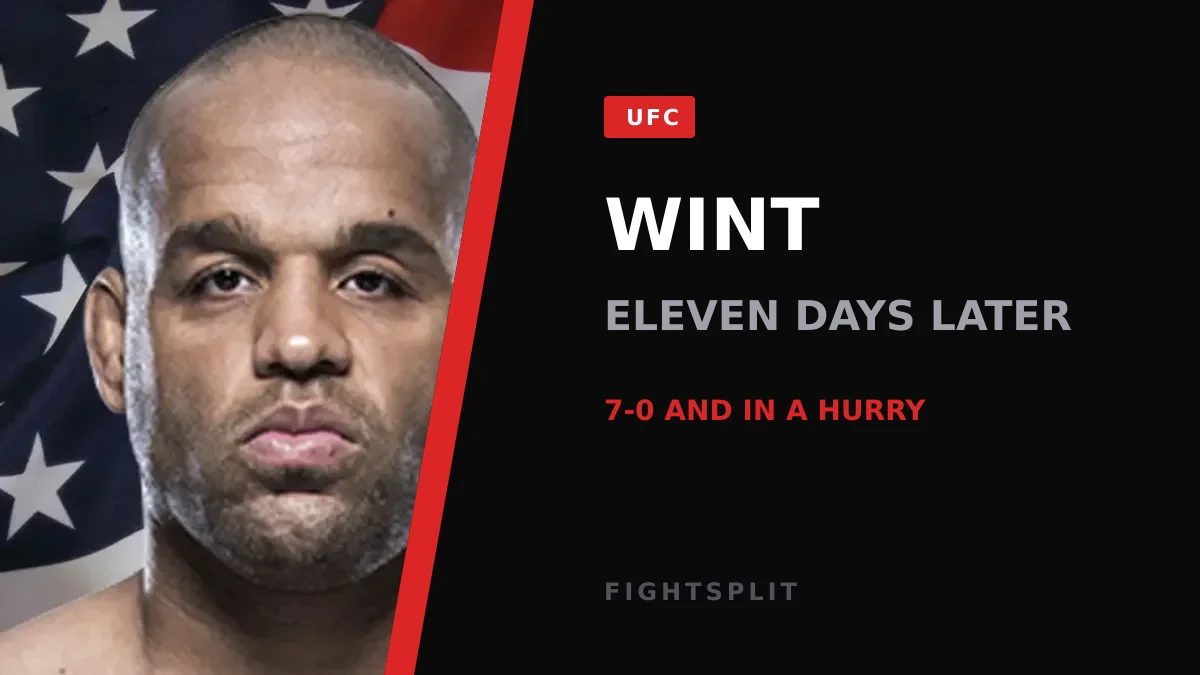 Heavyweight prospect Anthony Wint poses before his UFC debut in Sacramento