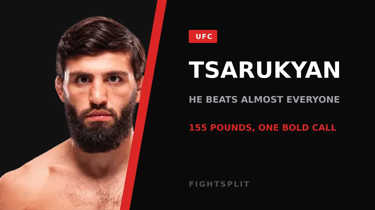 Arman Tsarukyan in the Octagon during a UFC lightweight bout