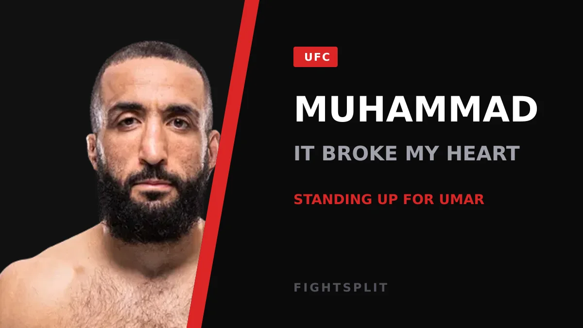 Belal Muhammad speaking during a UFC media appearance