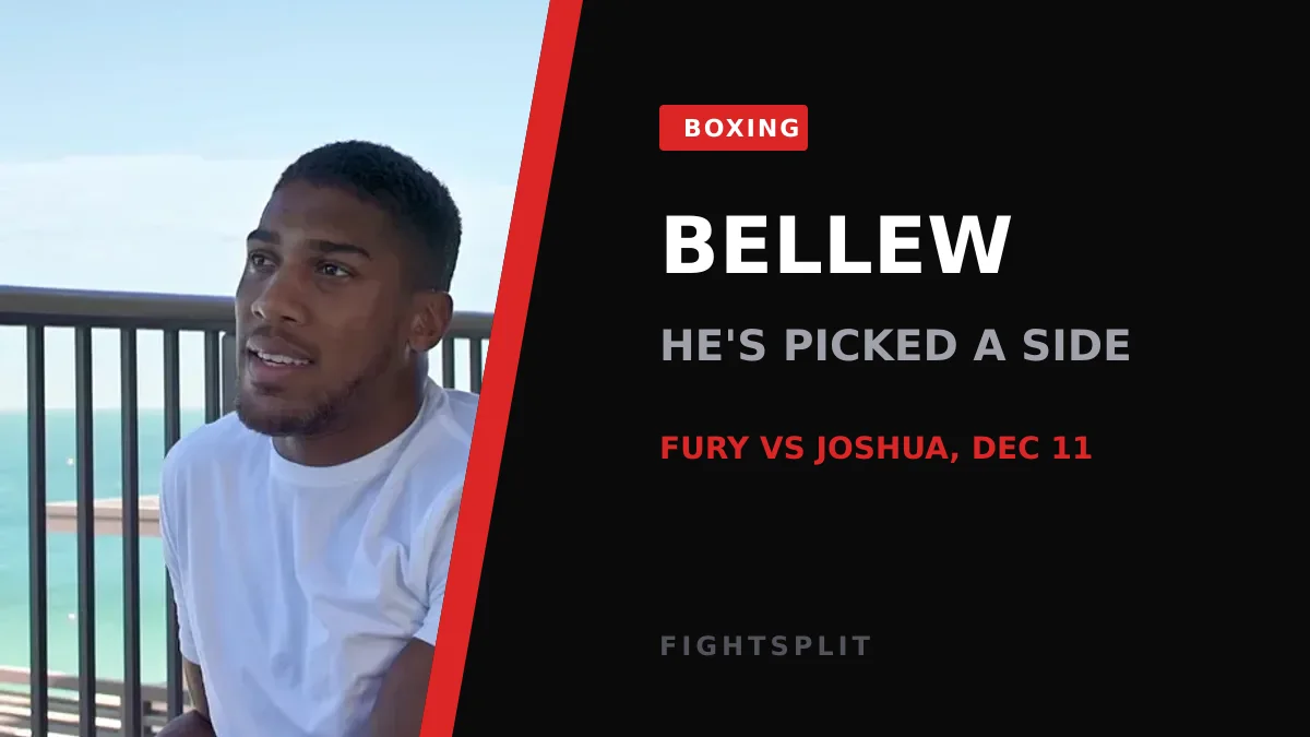 Tyson Fury facing off ahead of his heavyweight bout with Anthony Joshua