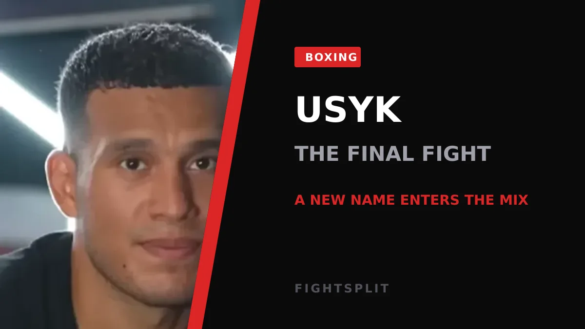 Oleksandr Usyk in the ring during a heavyweight bout