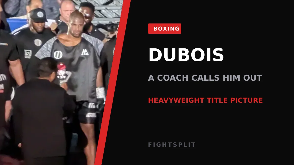 Daniel Dubois in the ring during a heavyweight title fight