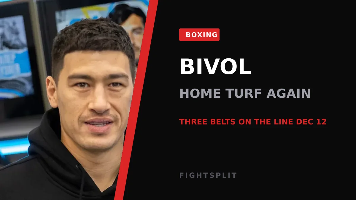Dmitry Bivol in the ring during a light heavyweight title fight