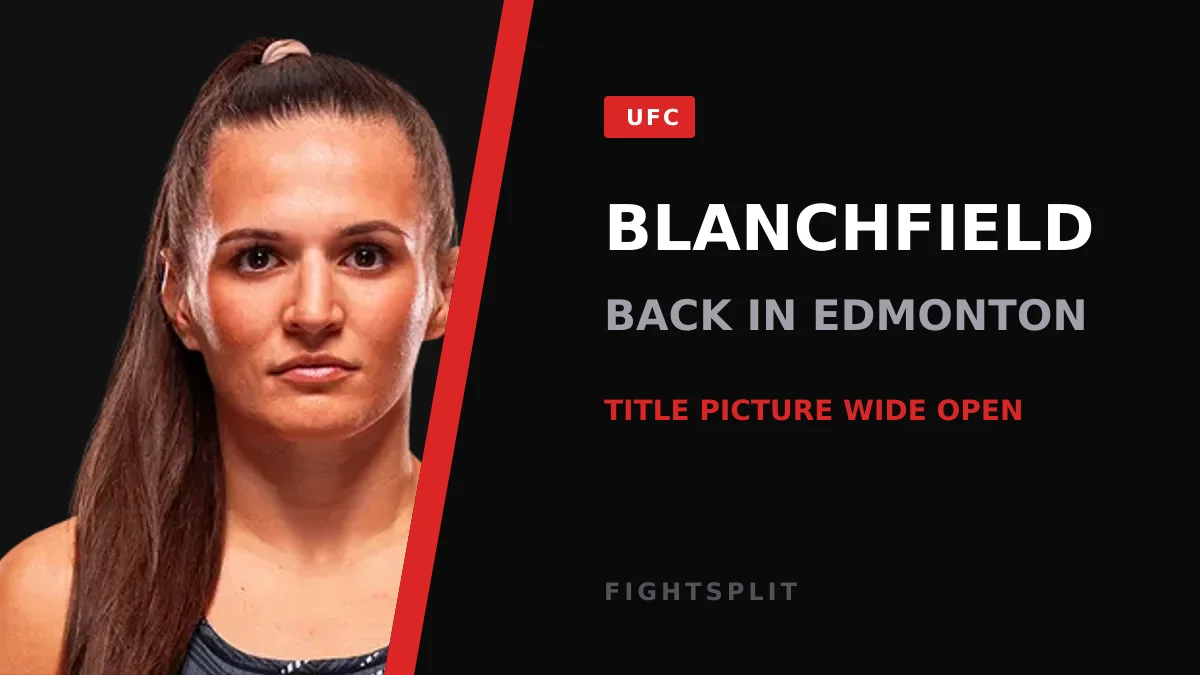 Erin Blanchfield in the Octagon during a UFC flyweight bout