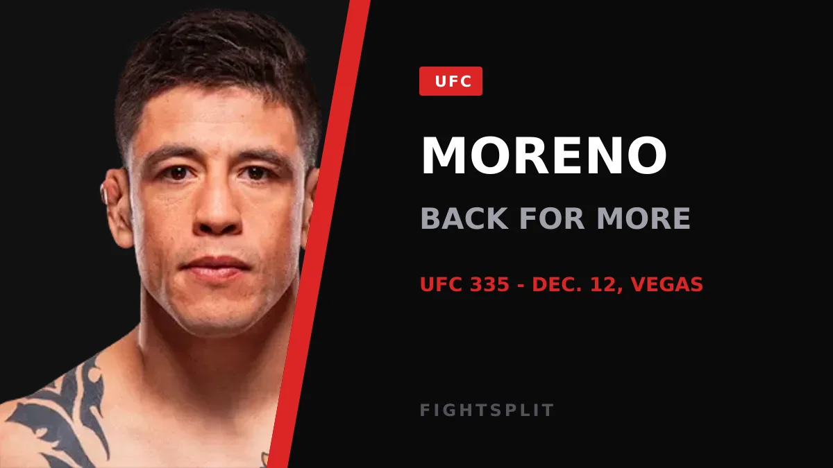 Brandon Moreno reacts after a flyweight fight inside the Octagon