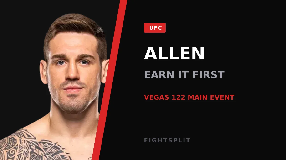 Brendan Allen in the Octagon during a UFC middleweight bout