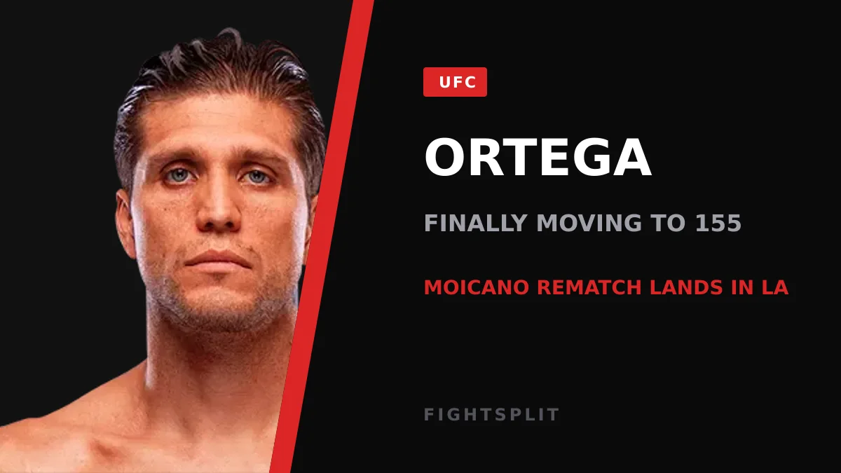 An empty UFC-style octagon under arena lights ahead of a fight card