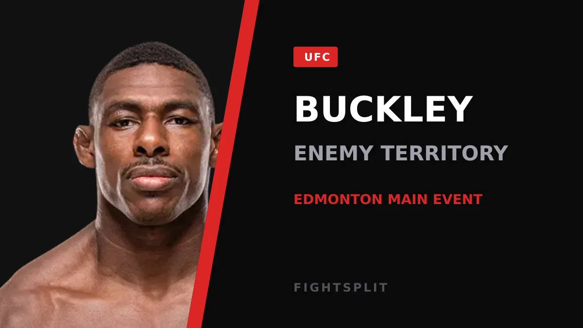 Joaquin Buckley in the UFC Octagon ahead of his welterweight main event in Edmonton