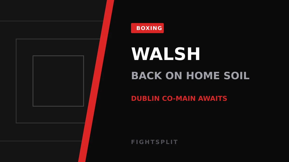 Irish middleweight boxer Callum Walsh posing before a fight