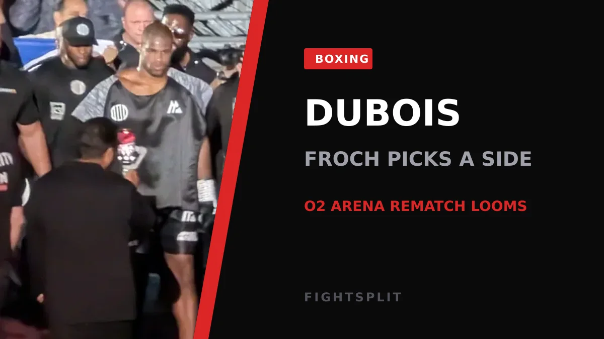 Daniel Dubois in the ring during his heavyweight title fight