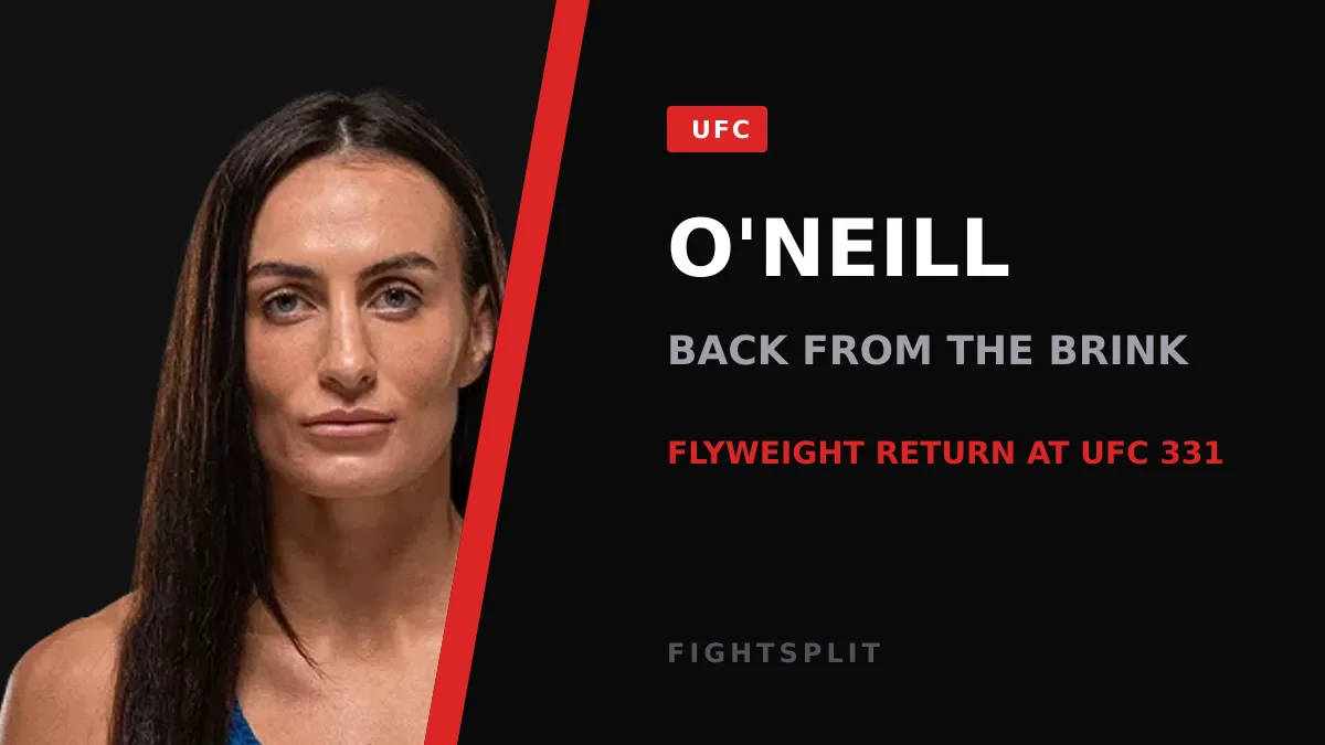 Casey O'Neill celebrating inside the Octagon after a UFC flyweight victory
