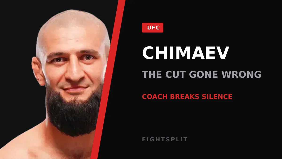 Khamzat Chimaev inside the Octagon during a UFC bout