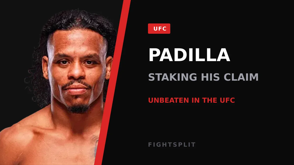UFC lightweight Chris Padilla during a fight week appearance ahead of UFC Sacramento
