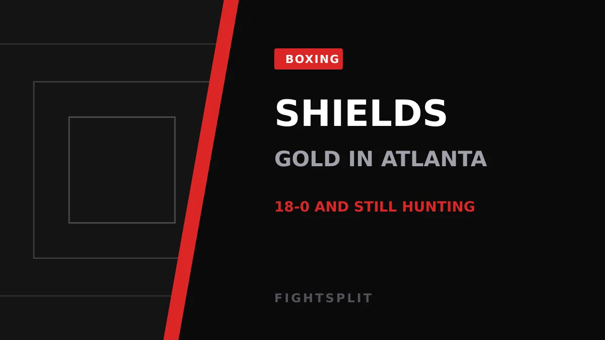 Claressa Shields celebrating a stoppage win in the ring
