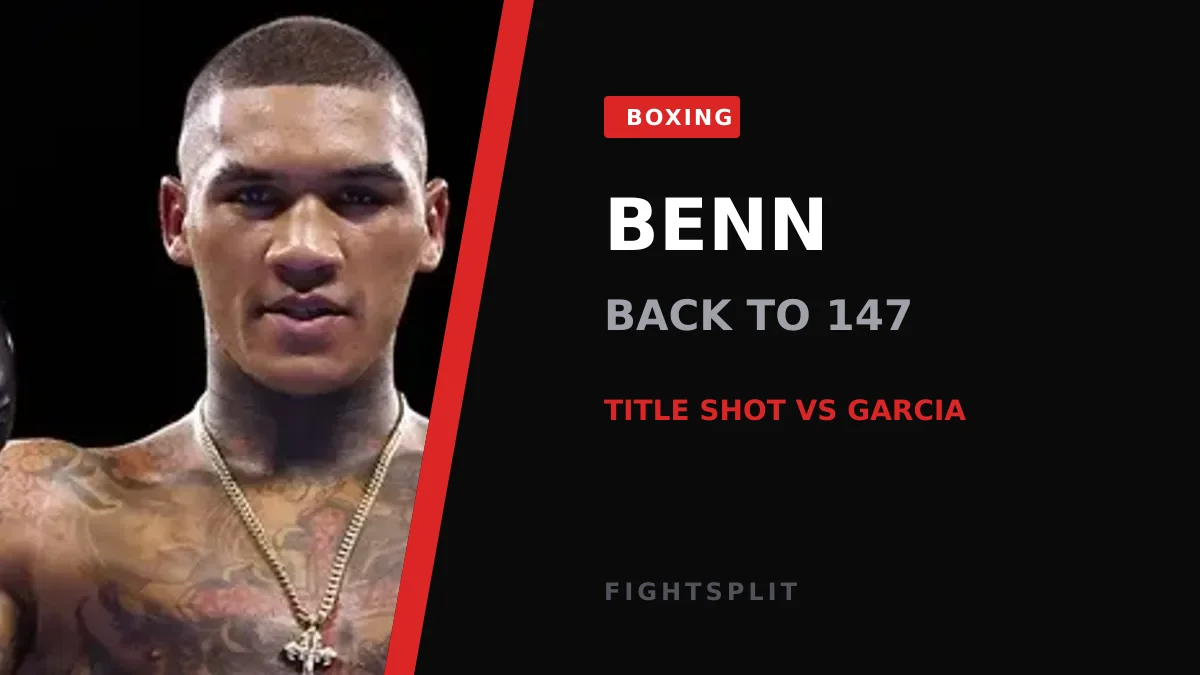 Conor Benn during a pre-fight weigh-in staredown