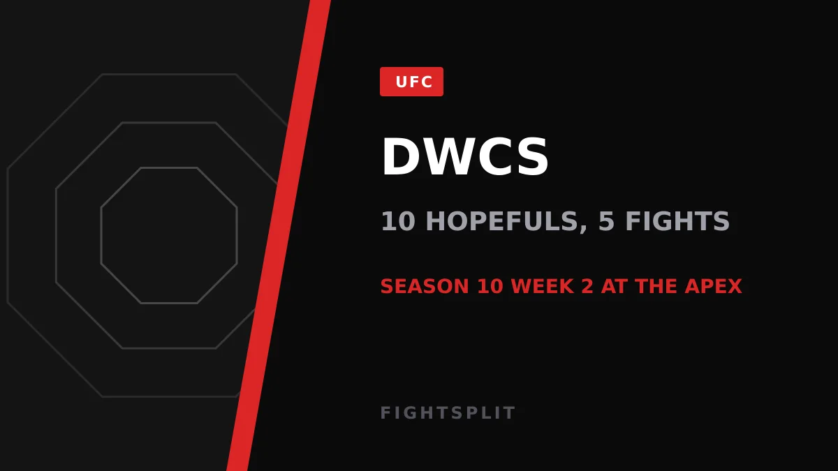Dana White watching cageside at the UFC APEX during Contender Series