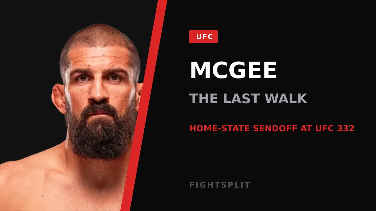 Court McGee walking to the Octagon in UFC fight gear