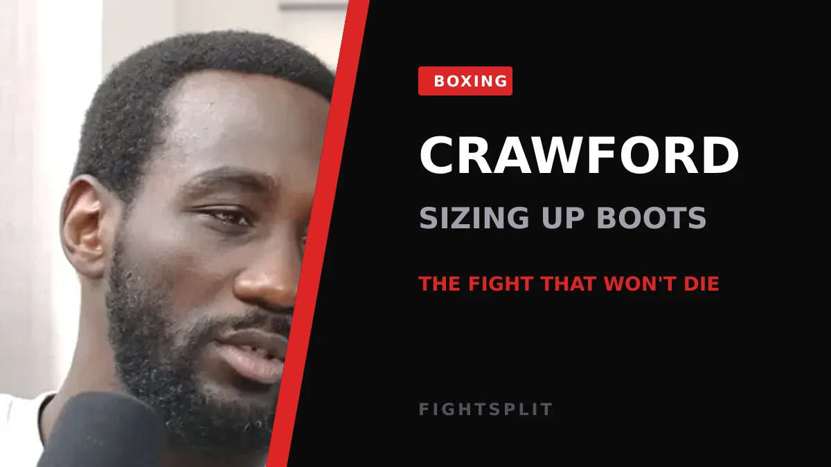 Terence Crawford poses after a fight, reflecting on a possible showdown with Jaron Ennis