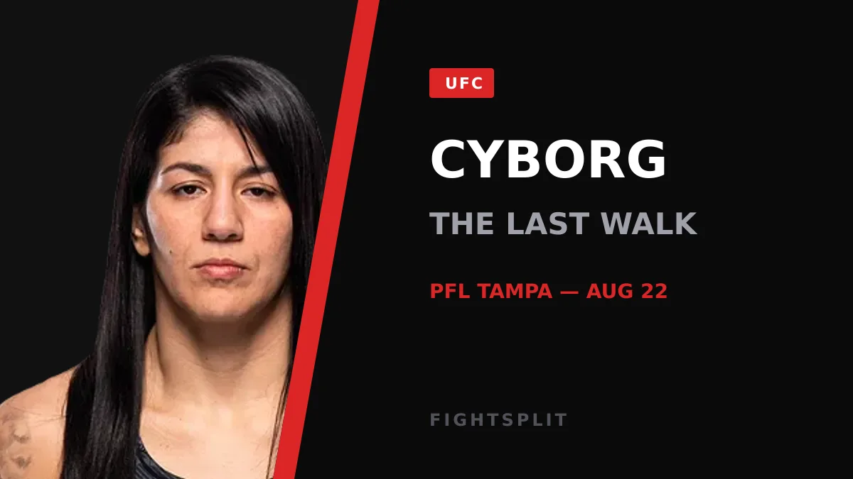 Cris Cyborg posing ahead of her PFL featherweight title fight