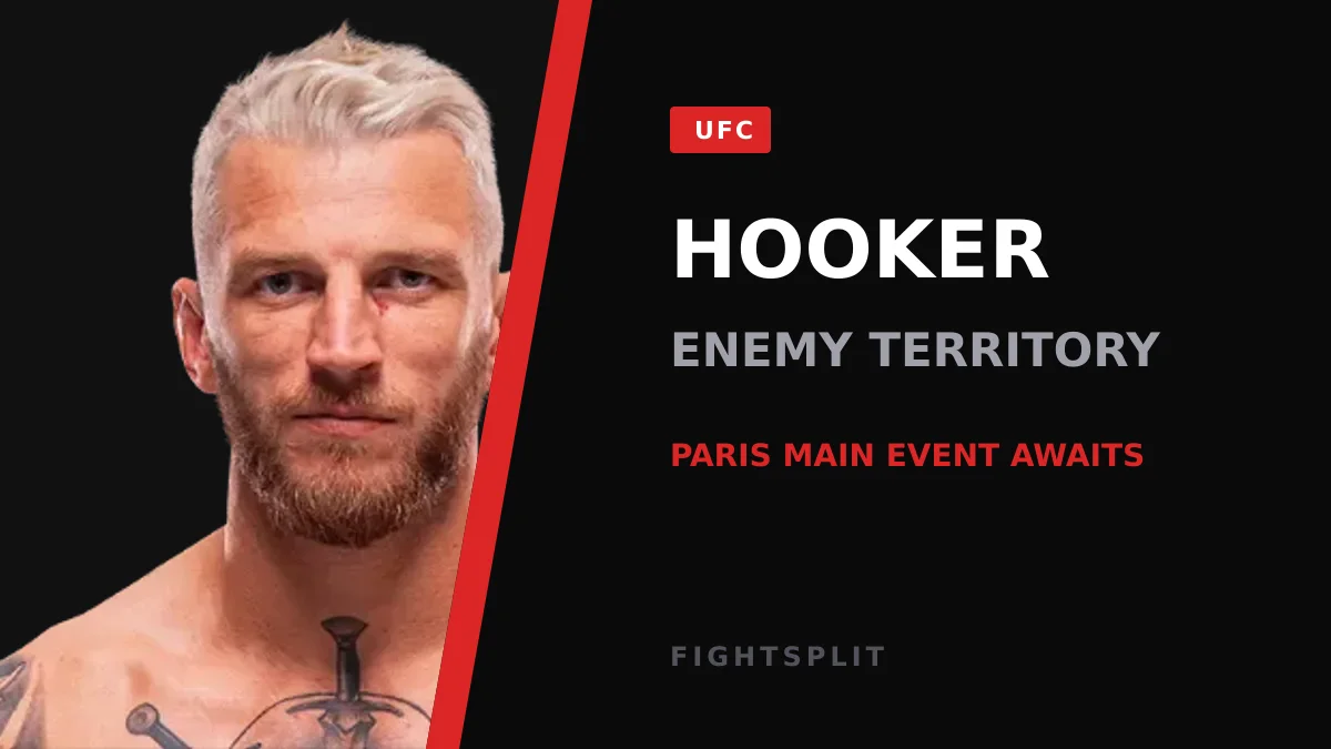 Dan Hooker prepares to fight inside the UFC octagon