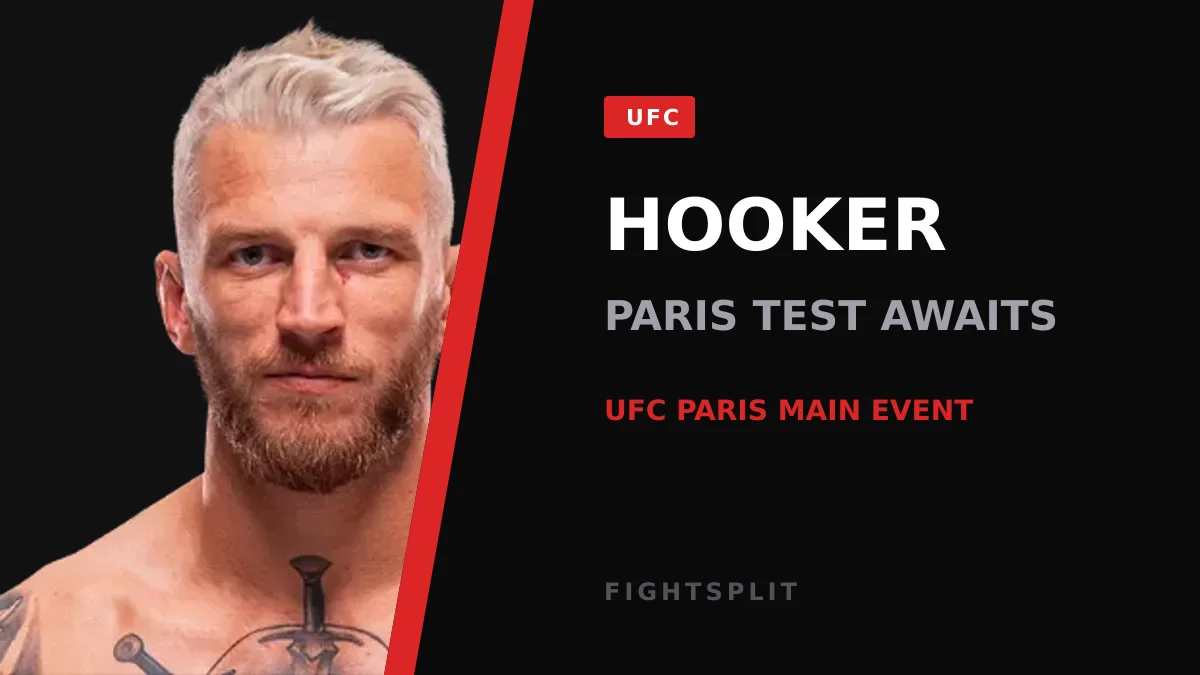 Dan Hooker in the Octagon during a UFC lightweight bout