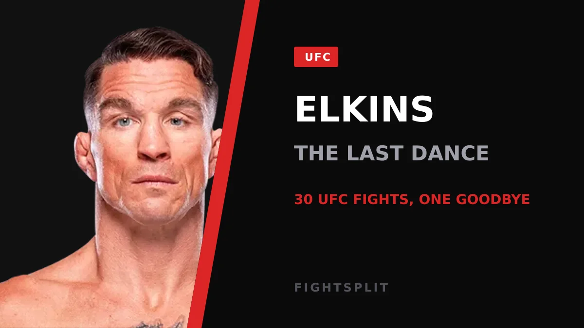 Darren Elkins in the octagon during a UFC featherweight bout
