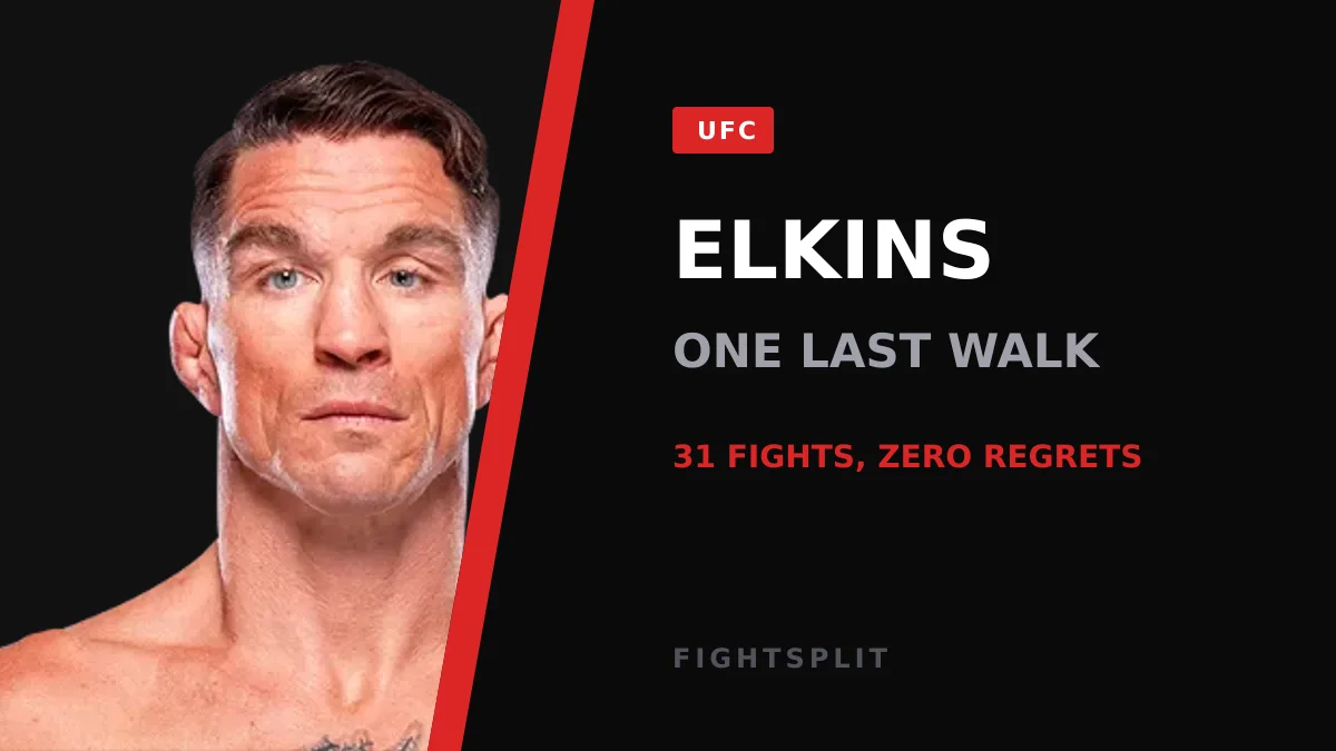 UFC featherweight veteran Darren Elkins during a fight inside the Octagon