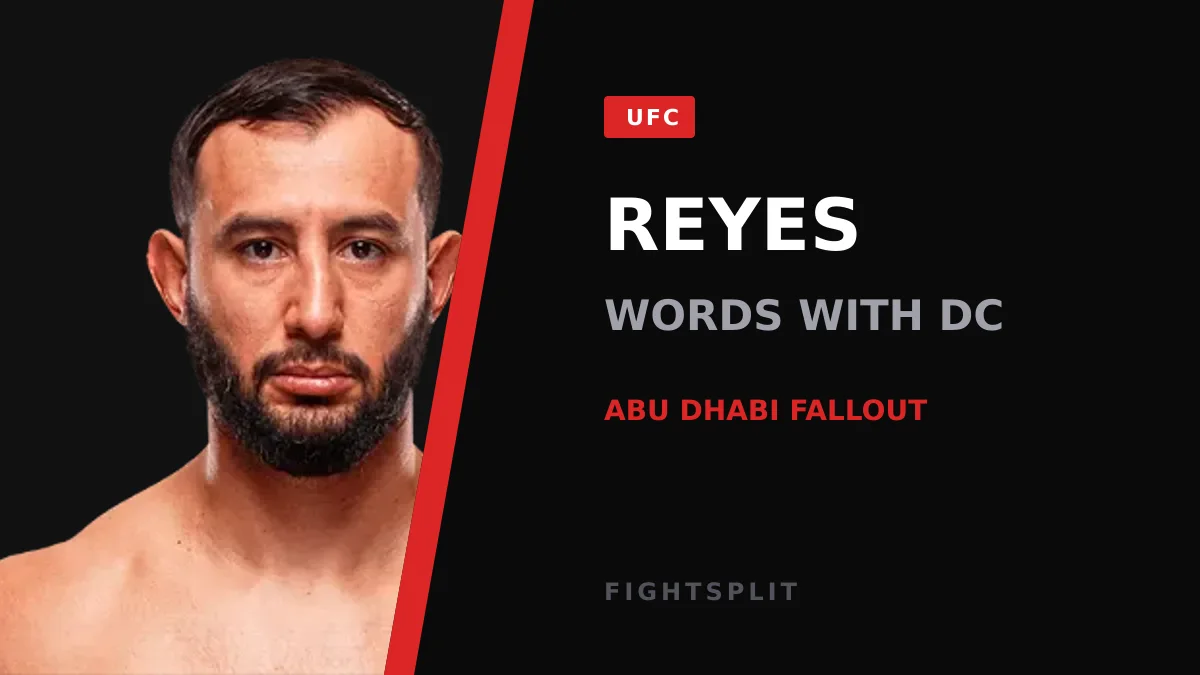 Dominick Reyes celebrates after a knockout win inside the Octagon
