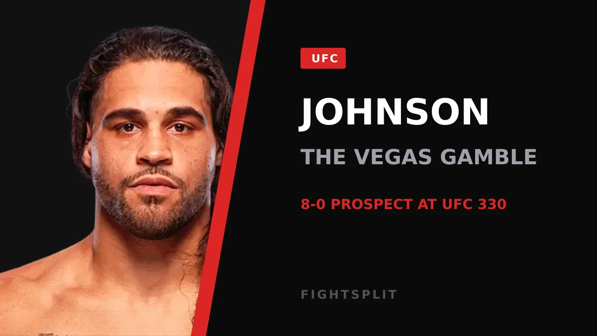UFC middleweight prospect Donte Johnson in the Octagon