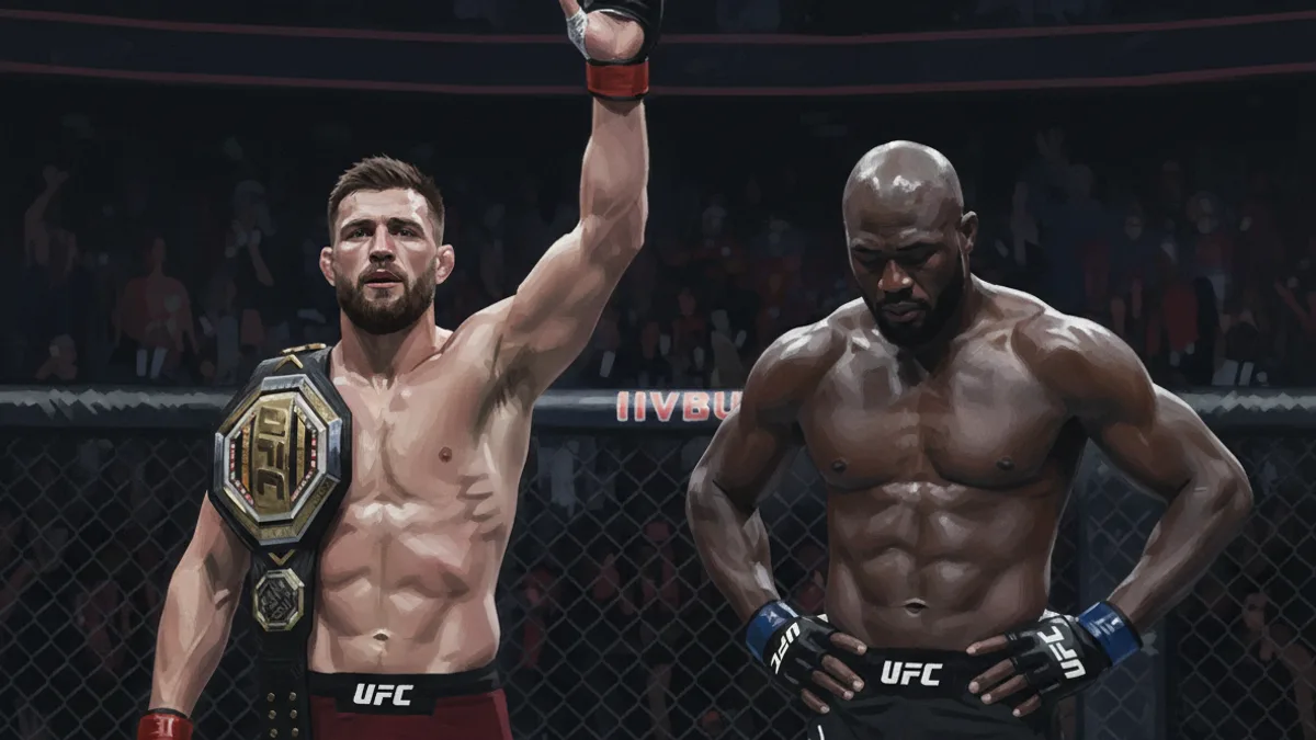 Dricus Du Plessis celebrates after his unanimous decision win over Kamaru Usman