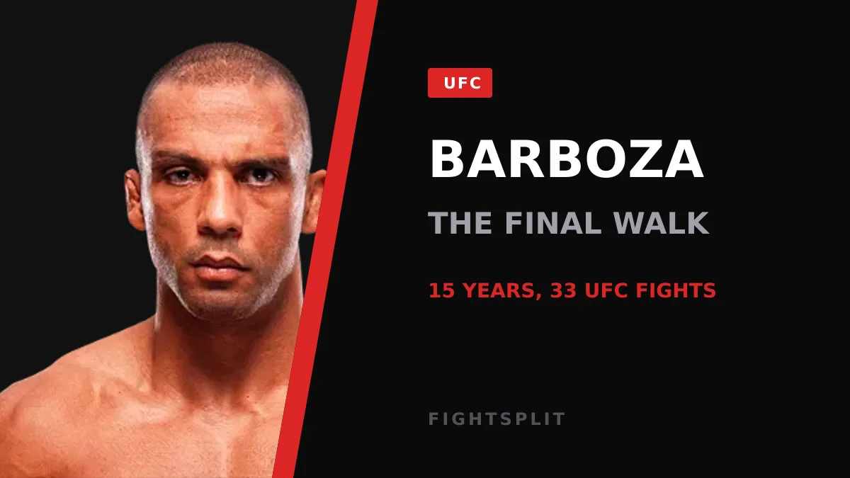 Edson Barboza in the octagon during his UFC career