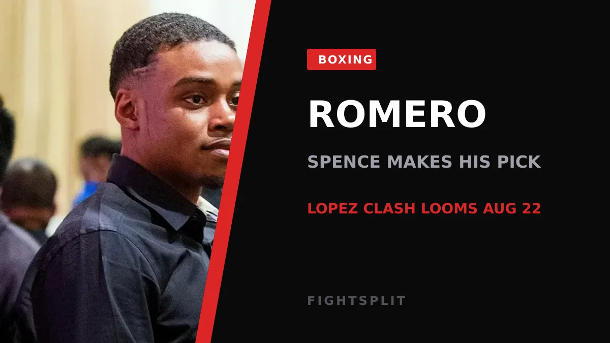 Errol Spence Jr speaking to media ahead of a boxing broadcast