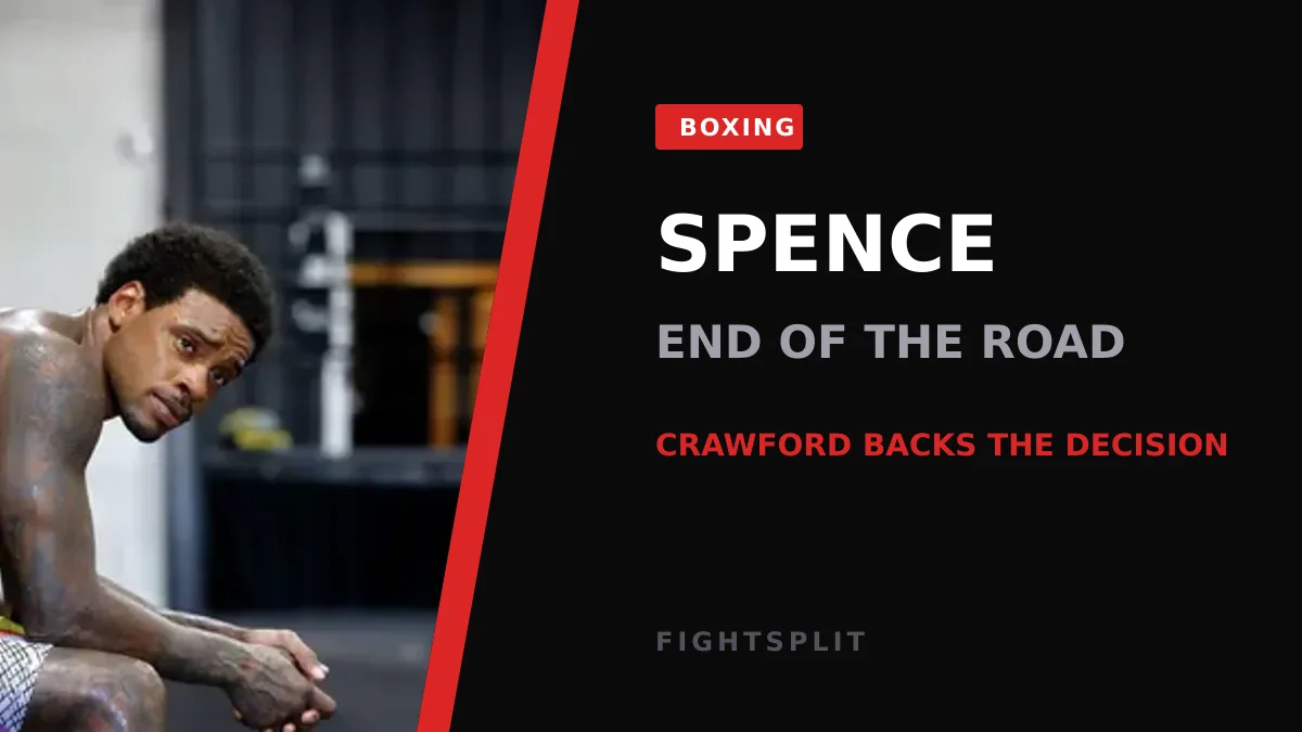 Terence Crawford speaking to reporters at ringside