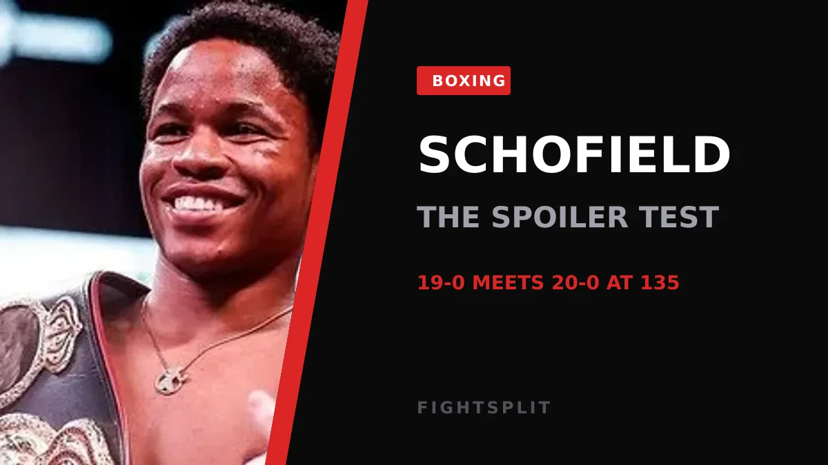 Boxer Floyd Schofield in the ring during a lightweight bout