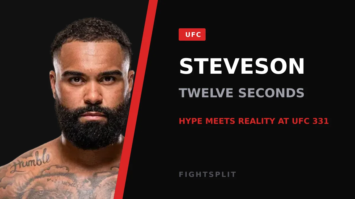 Gable Steveson stands in the Octagon at a UFC event
