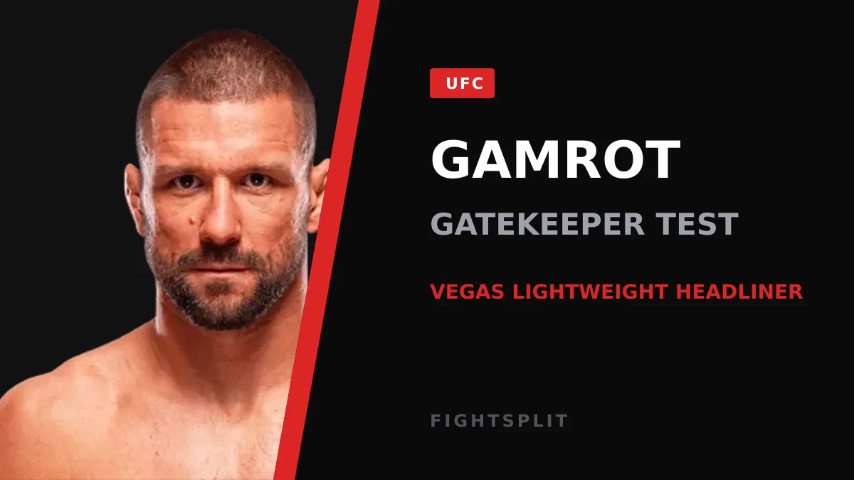 Mateusz Gamrot in the Octagon ahead of his UFC Fight Night main event