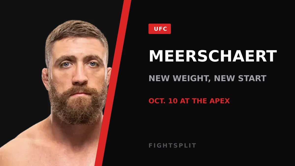 Gerald Meerschaert reacts after a submission victory inside the UFC APEX octagon