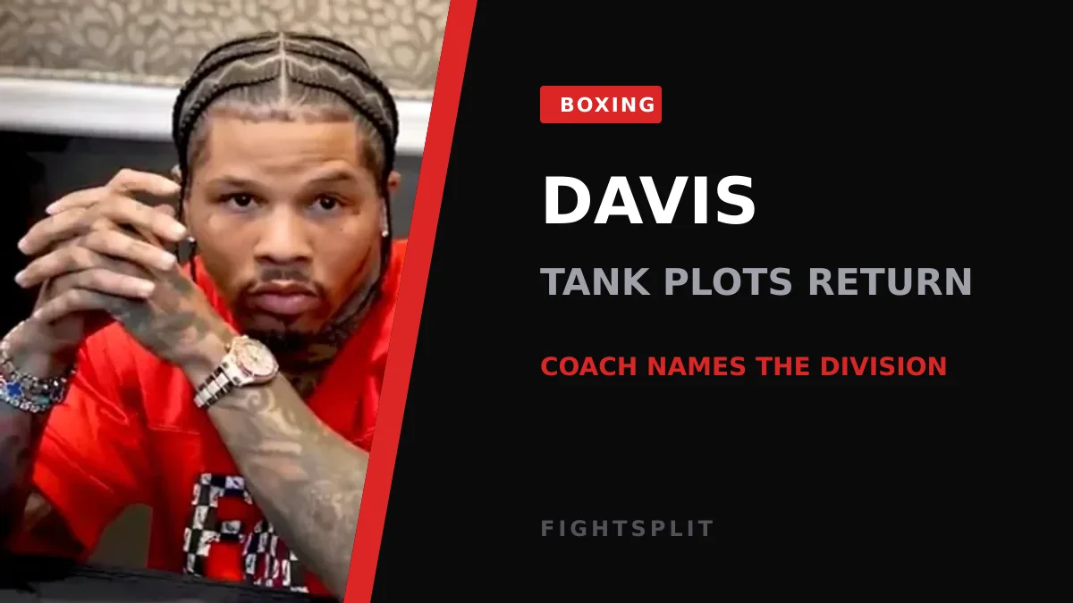 Gervonta 'Tank' Davis stands in the ring during a lightweight title bout