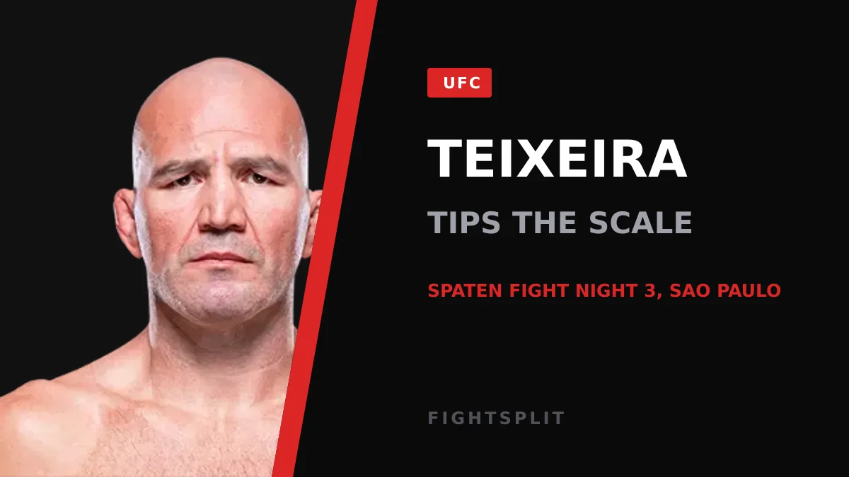 Glover Teixeira weighing in ahead of his boxing match against Mauricio Shogun Rua