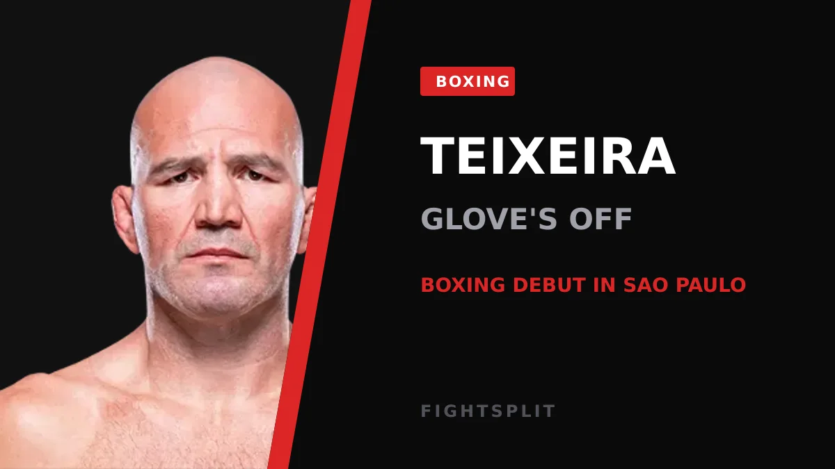 Glover Teixeira in the ring during his boxing debut in Sao Paulo