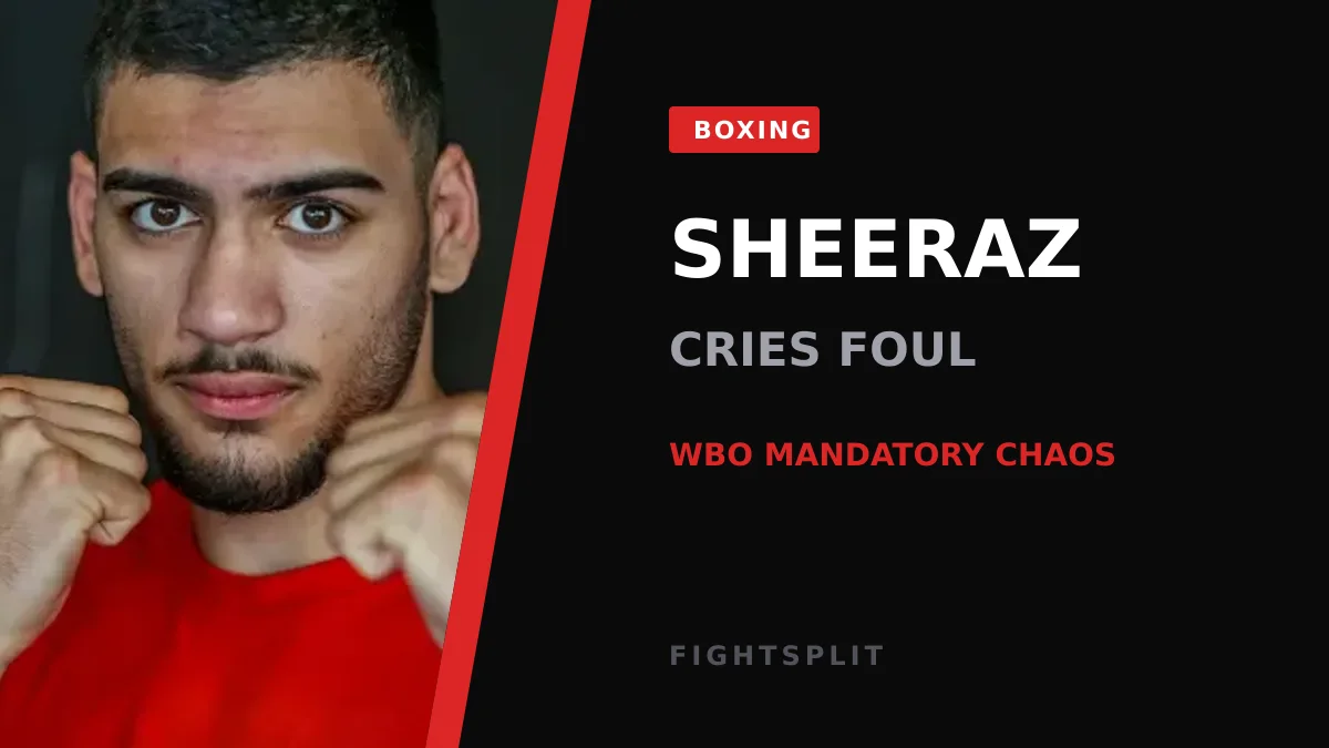 Hamzah Sheeraz poses with his WBO super-middleweight belt