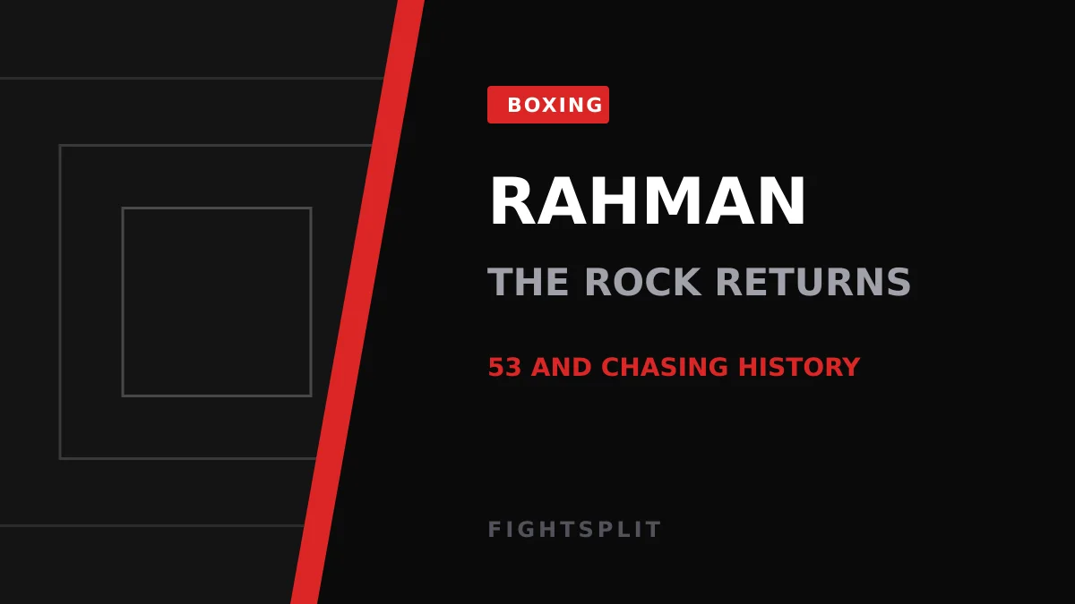 Former heavyweight champion Hasim Rahman in the ring