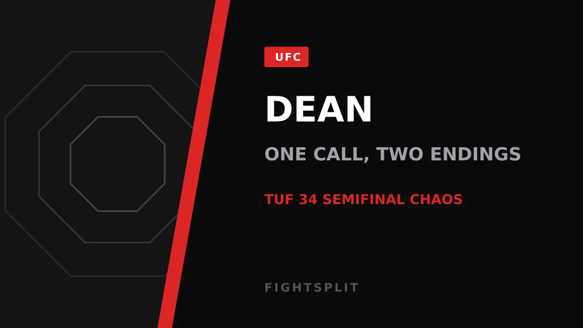 Referee Herb Dean signals for a video replay during a bantamweight fight