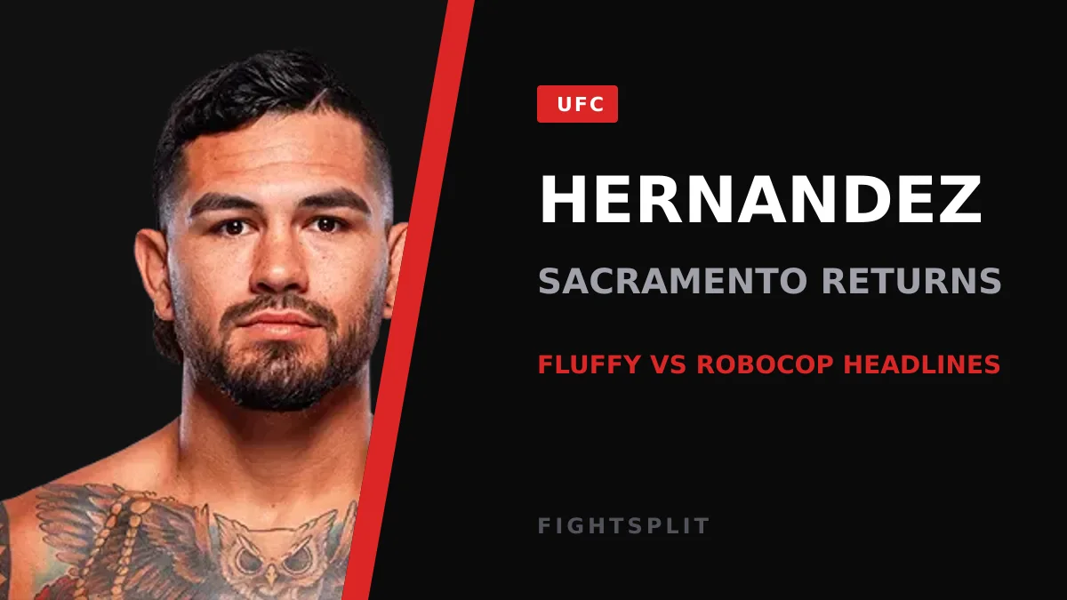 UFC middleweight Anthony 'Fluffy' Hernandez in the Octagon
