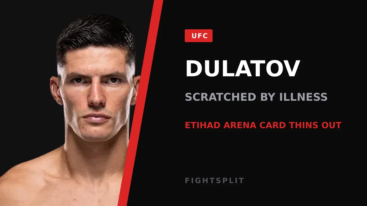 An empty UFC octagon lit up inside an arena ahead of a Fight Night card